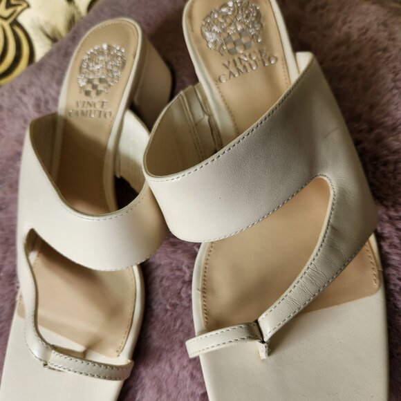 Vincent Camuto Sasienda Ivory Sandals 38.5 8W new - Picture 1 of 6